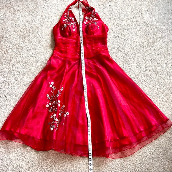 Vintage PHILiP DECAPRIO Embellished Halter Pin Up Formal Dress—SZ. 8 - Picture 15 of 17